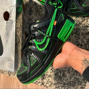 Off-White Black and Green Sneakers